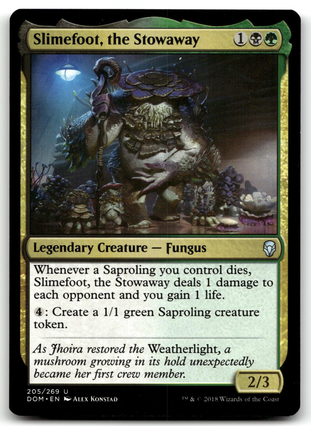 Slimefoot, the Stowaway 205 Uncommon Dominaria Magic: The Gathering Near Mint