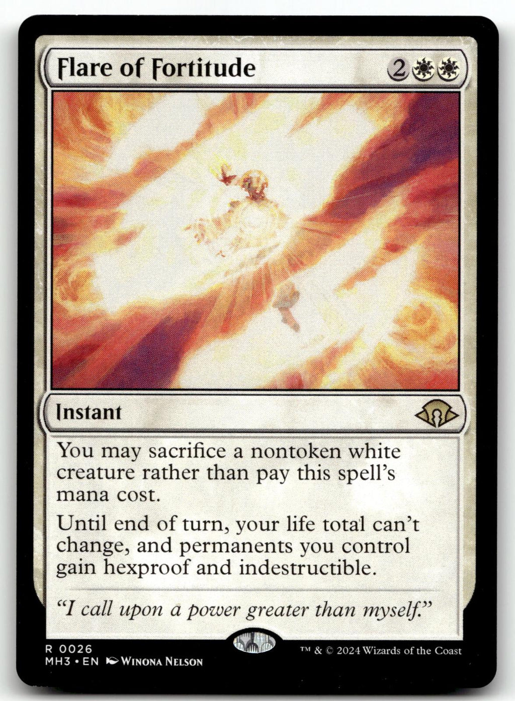 Flare of Fortitude 26 Rare Modern Horizons 3 Magic: The Gathering Near Mint