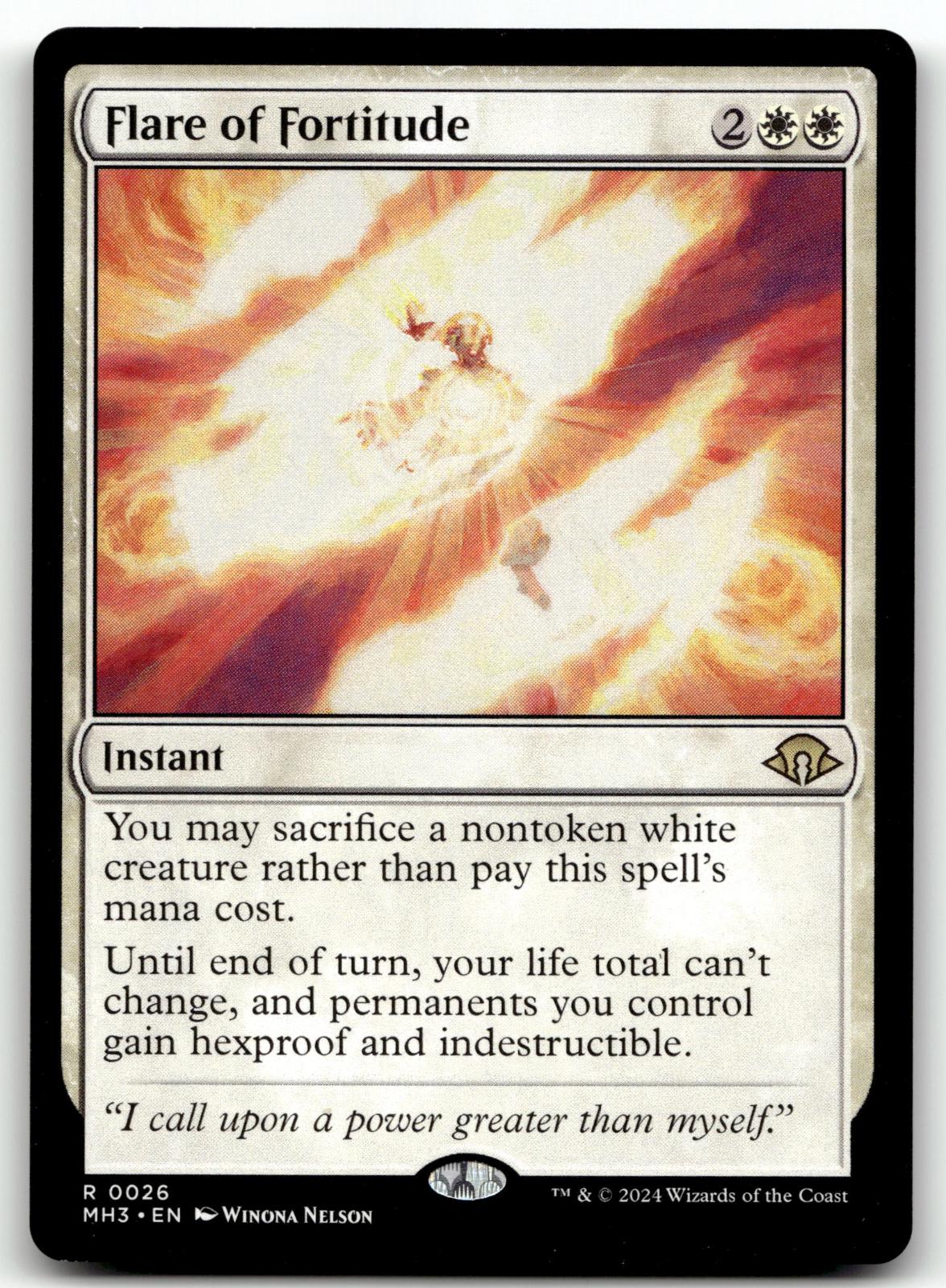 Flare of Fortitude 26 Rare Modern Horizons 3 Magic: The Gathering Near Mint