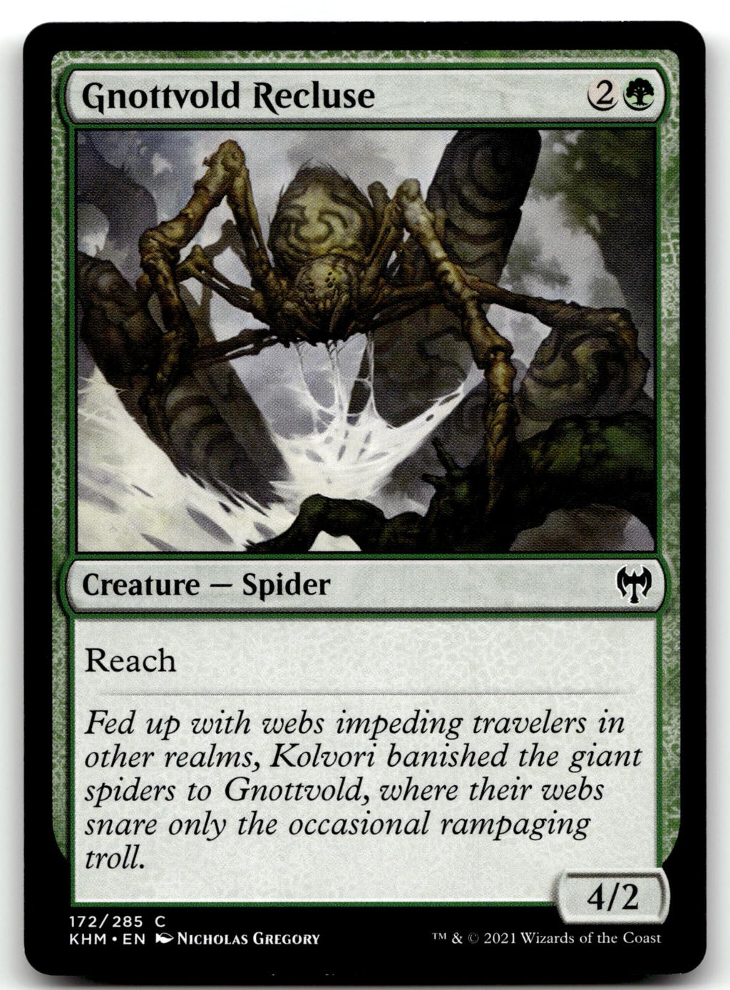 Gnottvold Recluse 172 Common Kaldheim Magic: The Gathering Near Mint