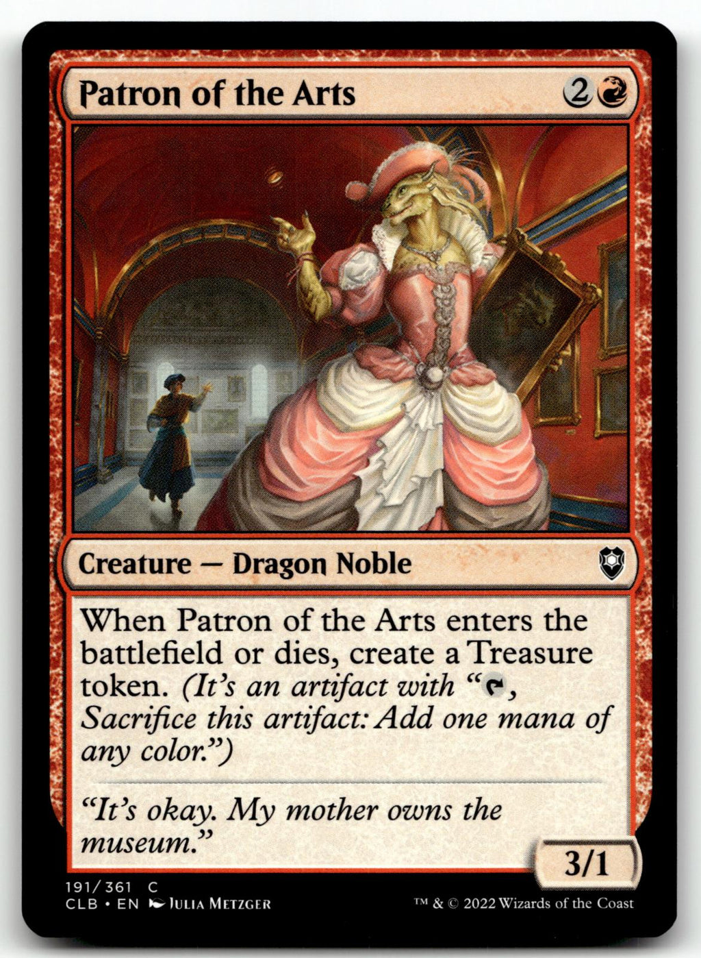 Patron of the Arts 191 Commander Legends: Battle for Baldur's Gate Magic: 