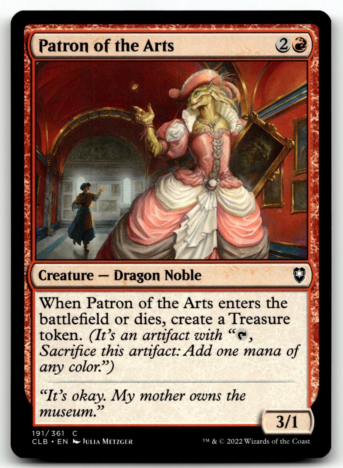 Patron of the Arts 191 Commander Legends: Battle for Baldur's Gate Magic: 