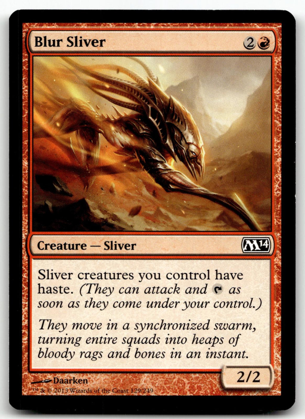 Blur Sliver 129 Common Magic 2014 (M14) Magic: The Gathering Near Mint