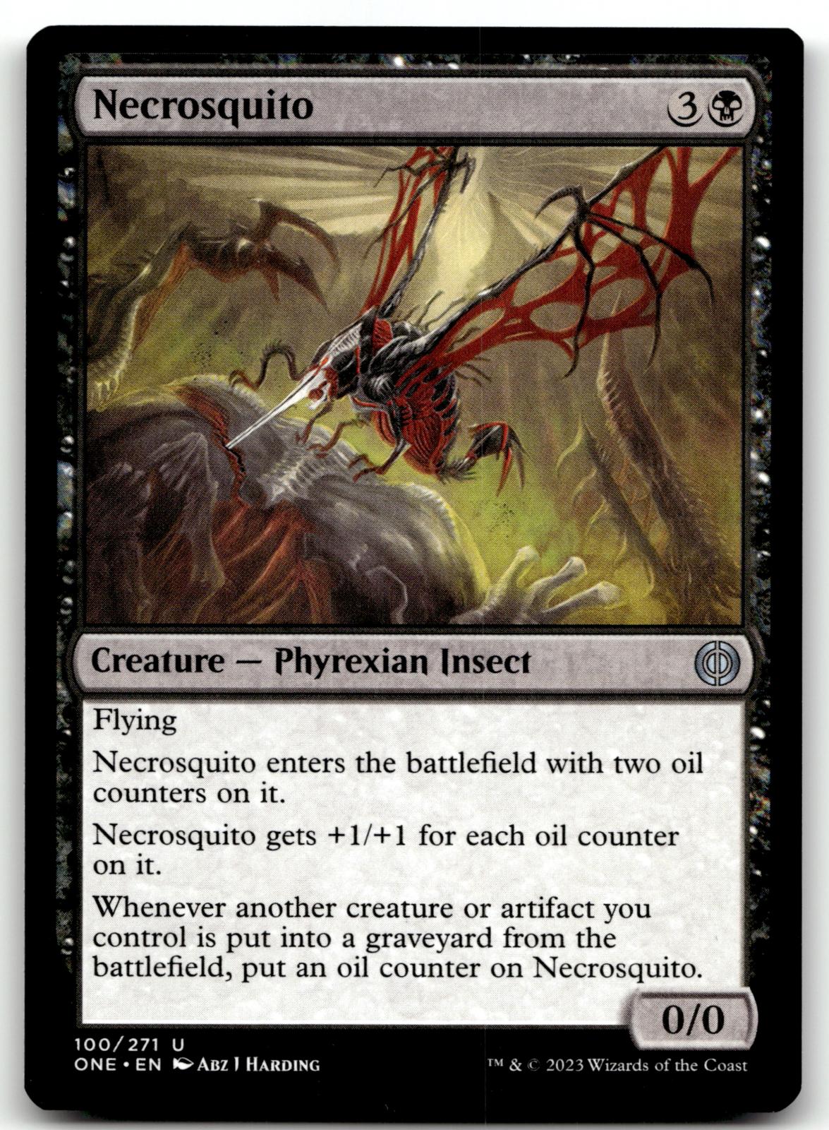 Necrosquito 100 Uncommon Phyrexia: All Will Be One Magic: The Gathering NM