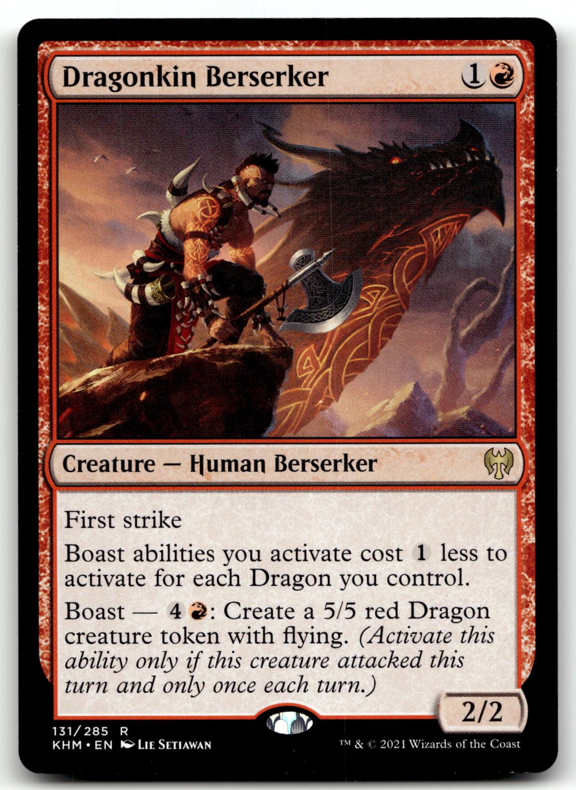 Dragonkin Berserker 131 Rare Kaldheim Magic: The Gathering Near Mint