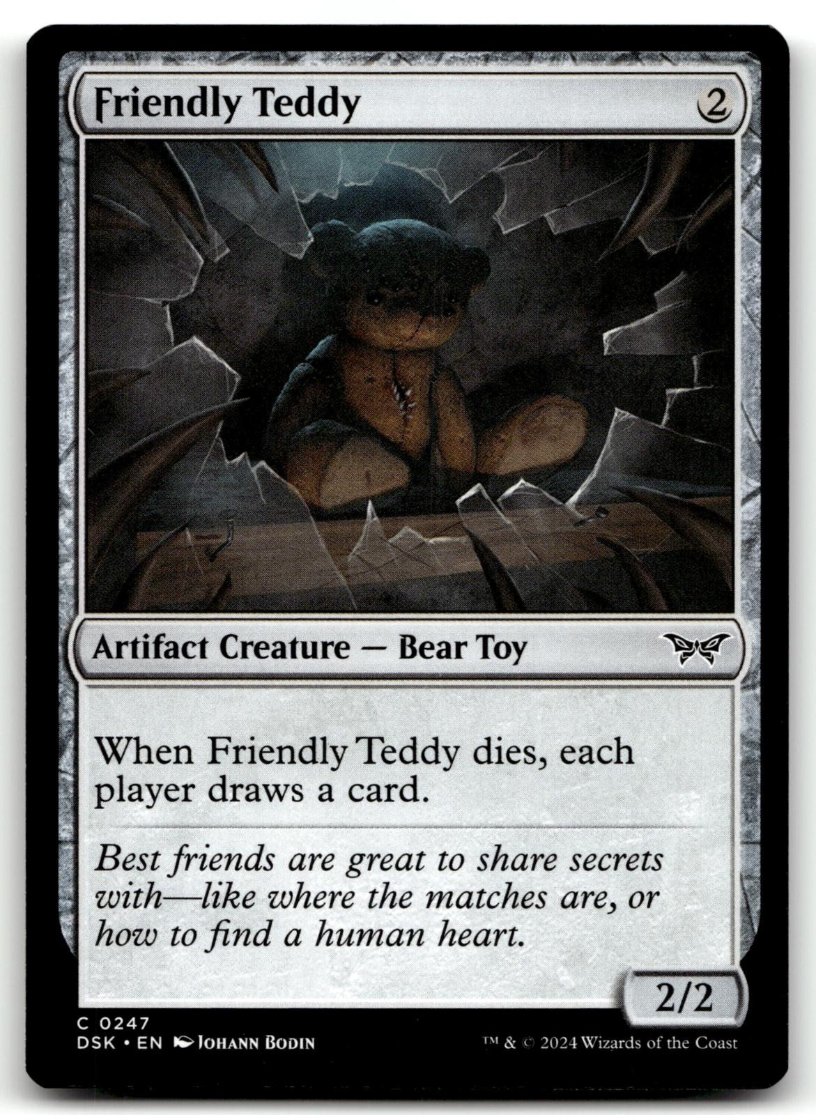 Friendly Teddy 247 Common Duskmourn: House of Horror Magic: The Gathering NM