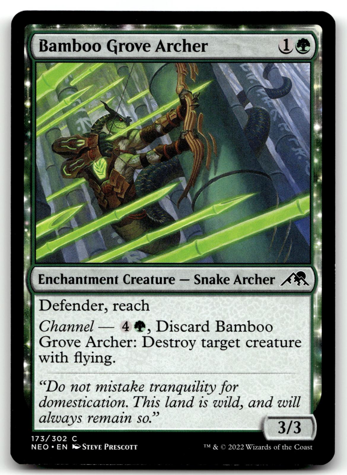 Bamboo Grove Archer 173 Common Kamigawa: Neon Dynasty Magic: The Gathering NM