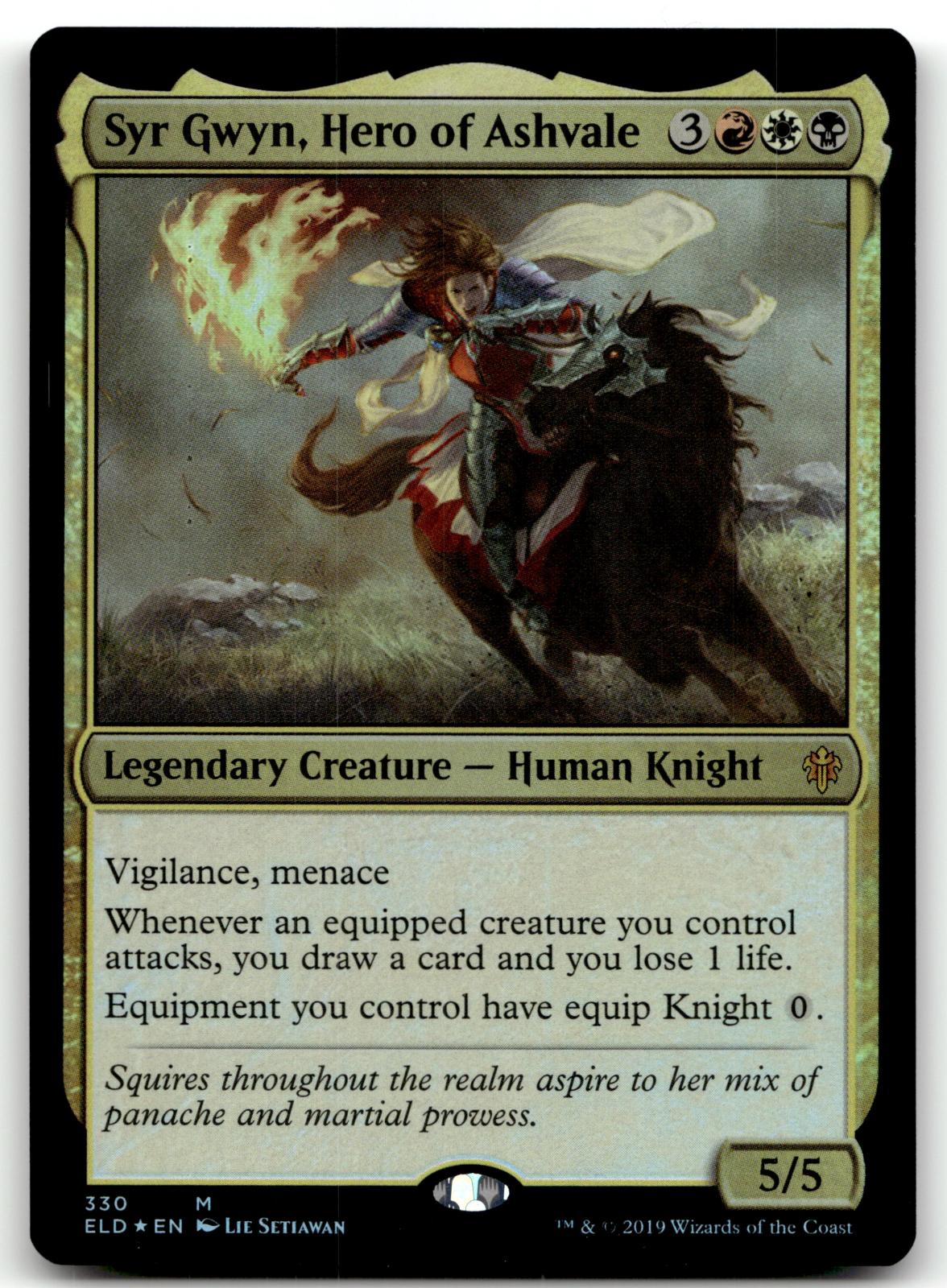 Syr Gwyn, Hero of Ashvale 330 Throne of Eldraine Magic: The Gathering Foil NM