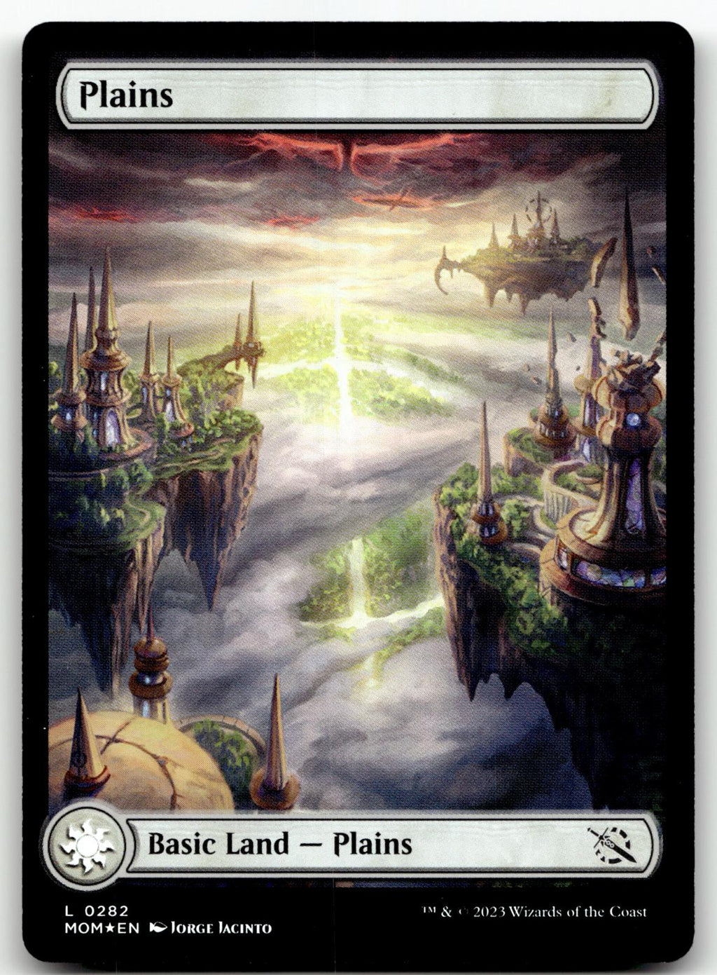 Plains (0282) 282 Land March of the Machine Magic: The Gathering Foil Near Mint