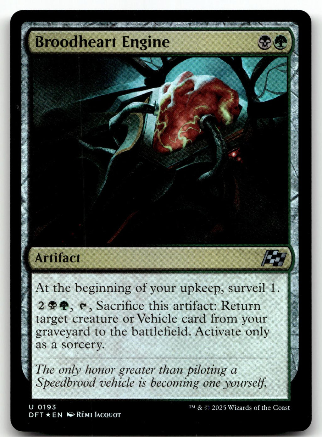 Broodheart Engine 193 Uncommon Aetherdrift Magic: The Gathering Foil Near Mint
