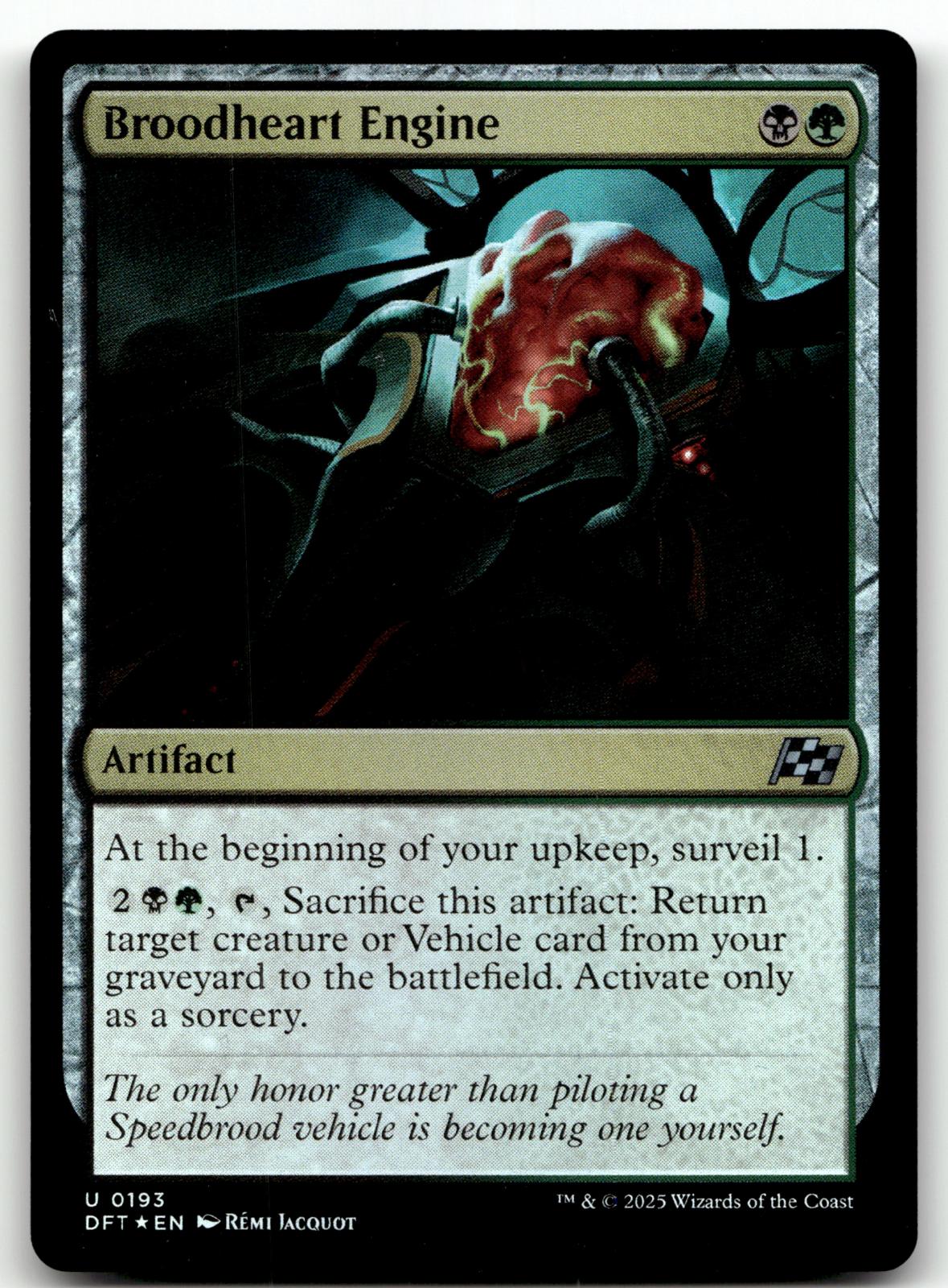 Broodheart Engine 193 Uncommon Aetherdrift Magic: The Gathering Foil Near Mint