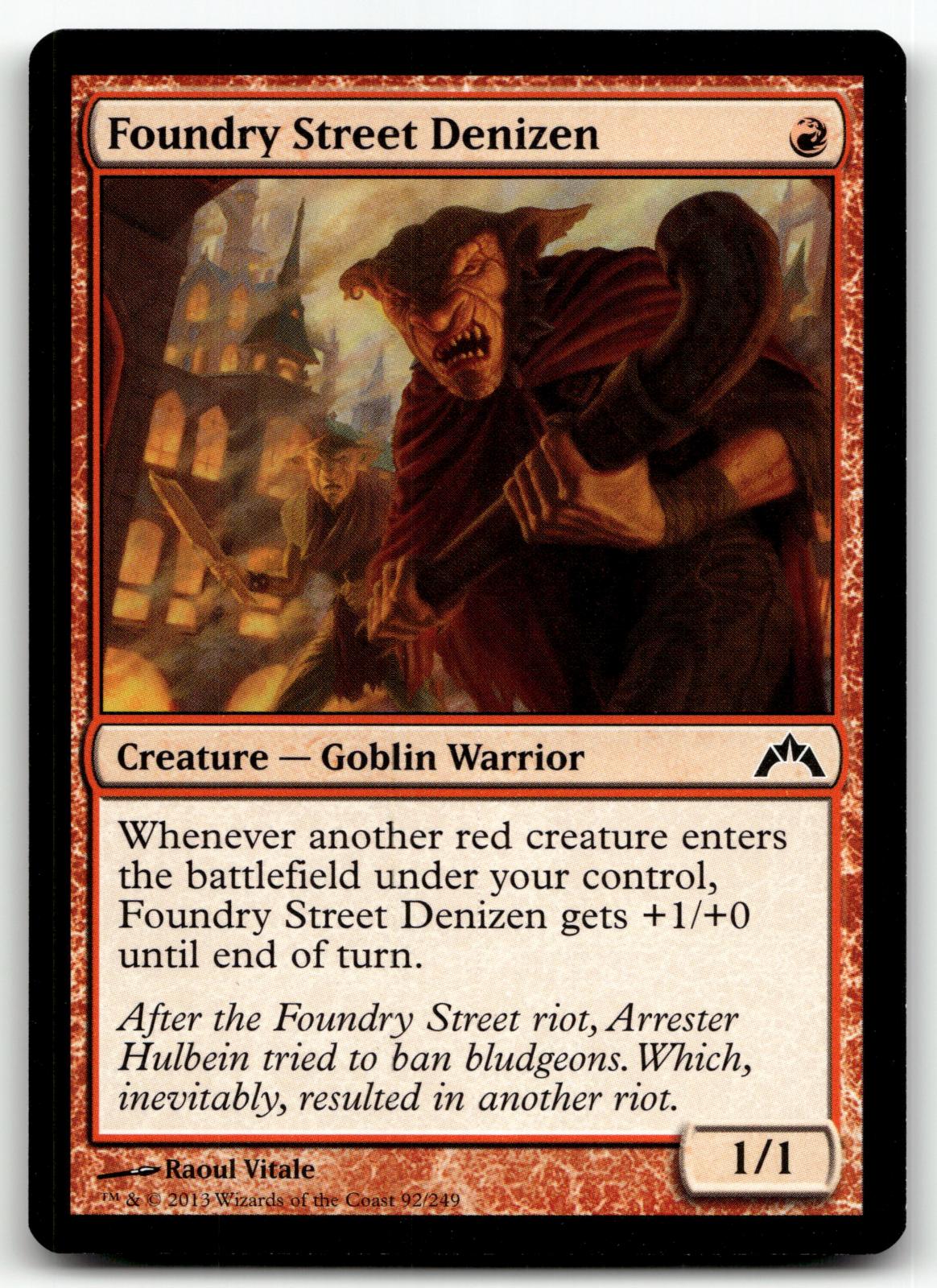 Foundry Street Denizen 92 Common Gatecrash Magic: The Gathering Near Mint