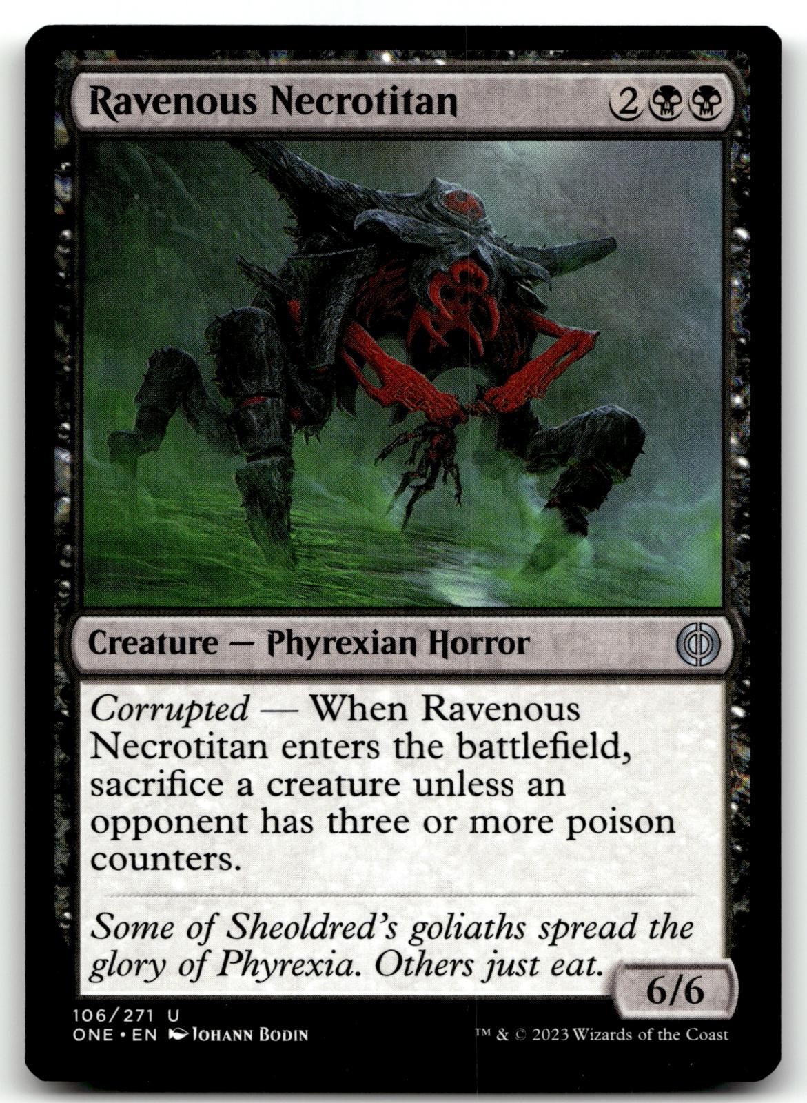 Ravenous Necrotitan 106 Phyrexia: All Will Be One Magic: The Gathering NM