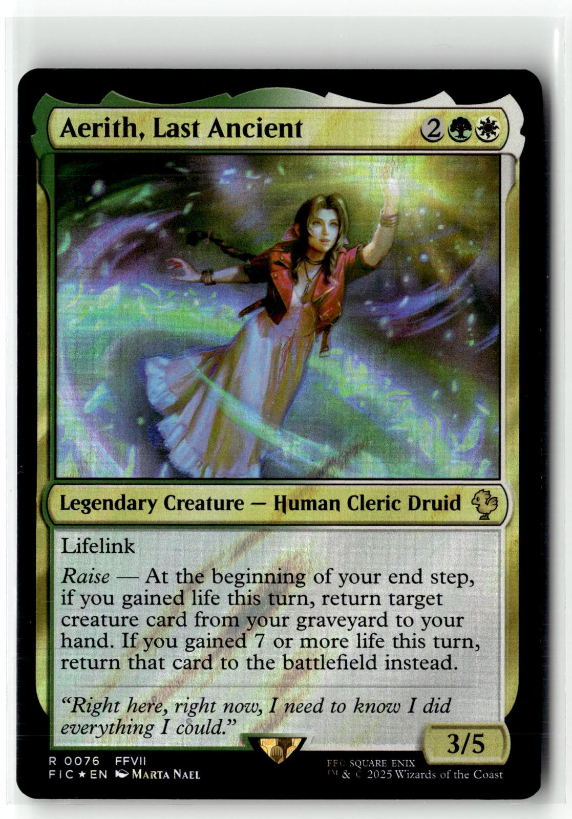 Aerith, Last Ancient 76 Rare Commander: FINAL FANTASY Magic: The Gathering NM