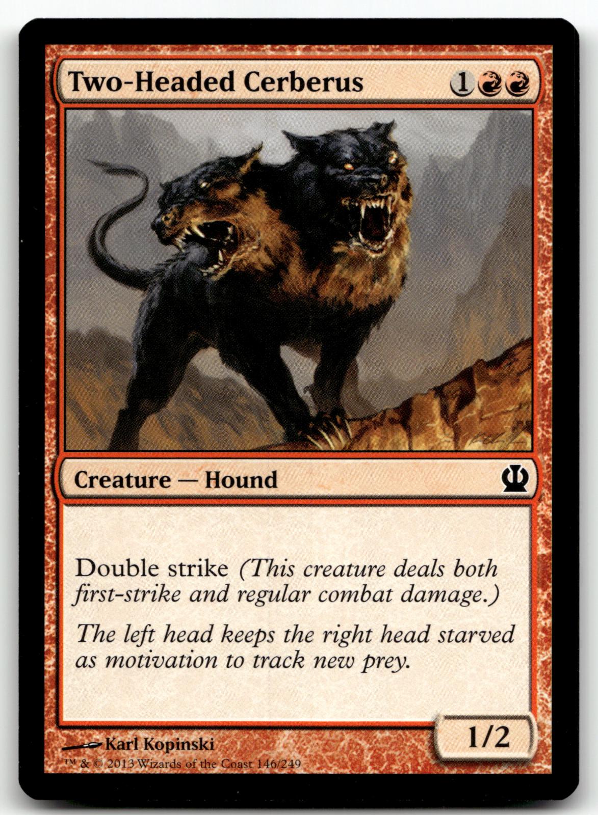 Two-Headed Cerberus 146 Common Theros Magic: The Gathering Near Mint