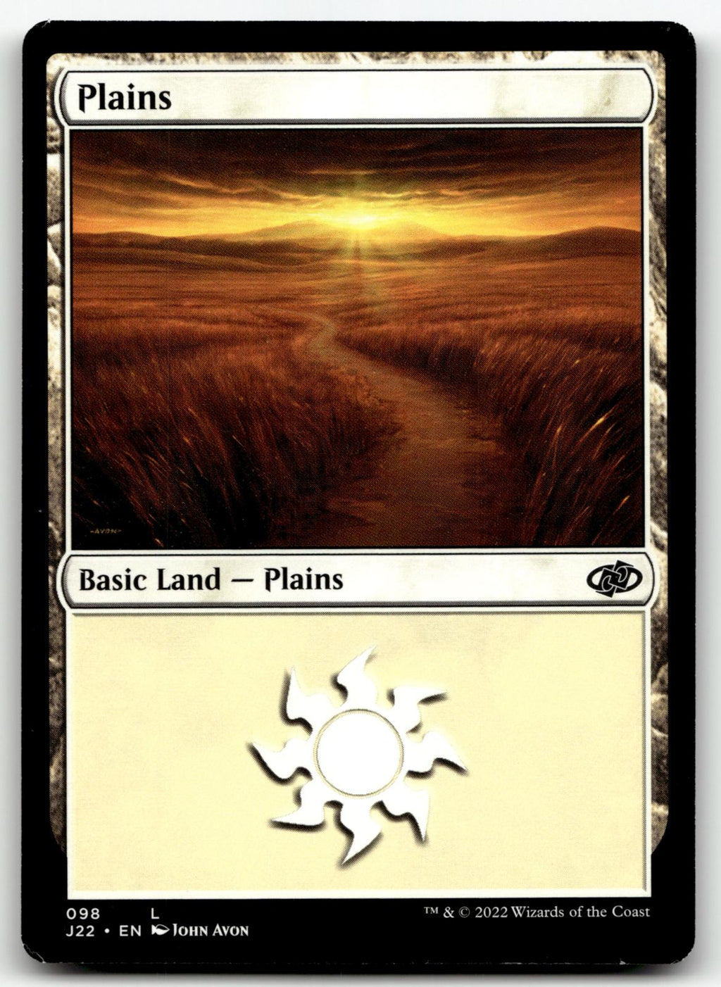 Plains (098) 98 Land Jumpstart 2022 Magic: The Gathering Near Mint