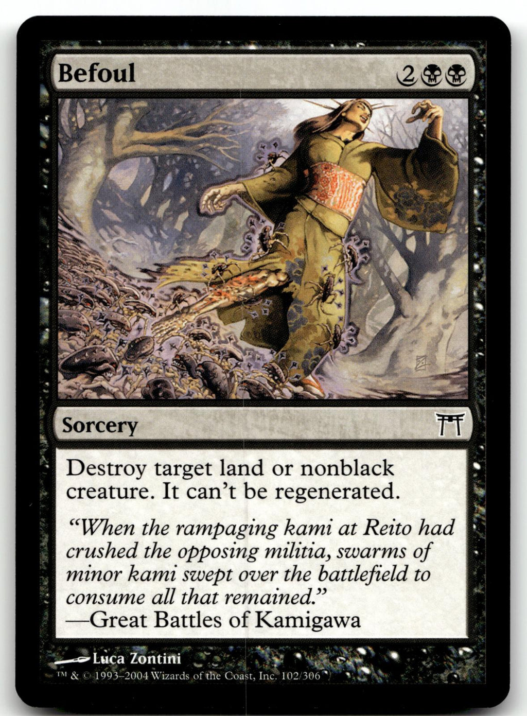Befoul 102 Common Champions of Kamigawa Magic: The Gathering Near Mint