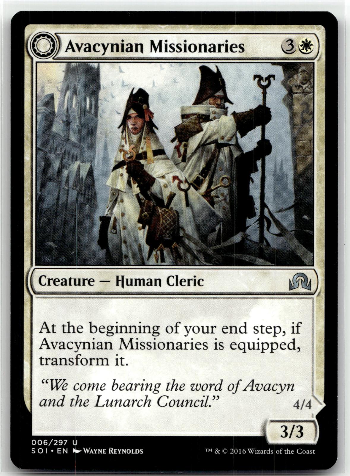 Avacynian Missionaries 6 Uncommon Shadows over Innistrad Magic: The Gathering NM