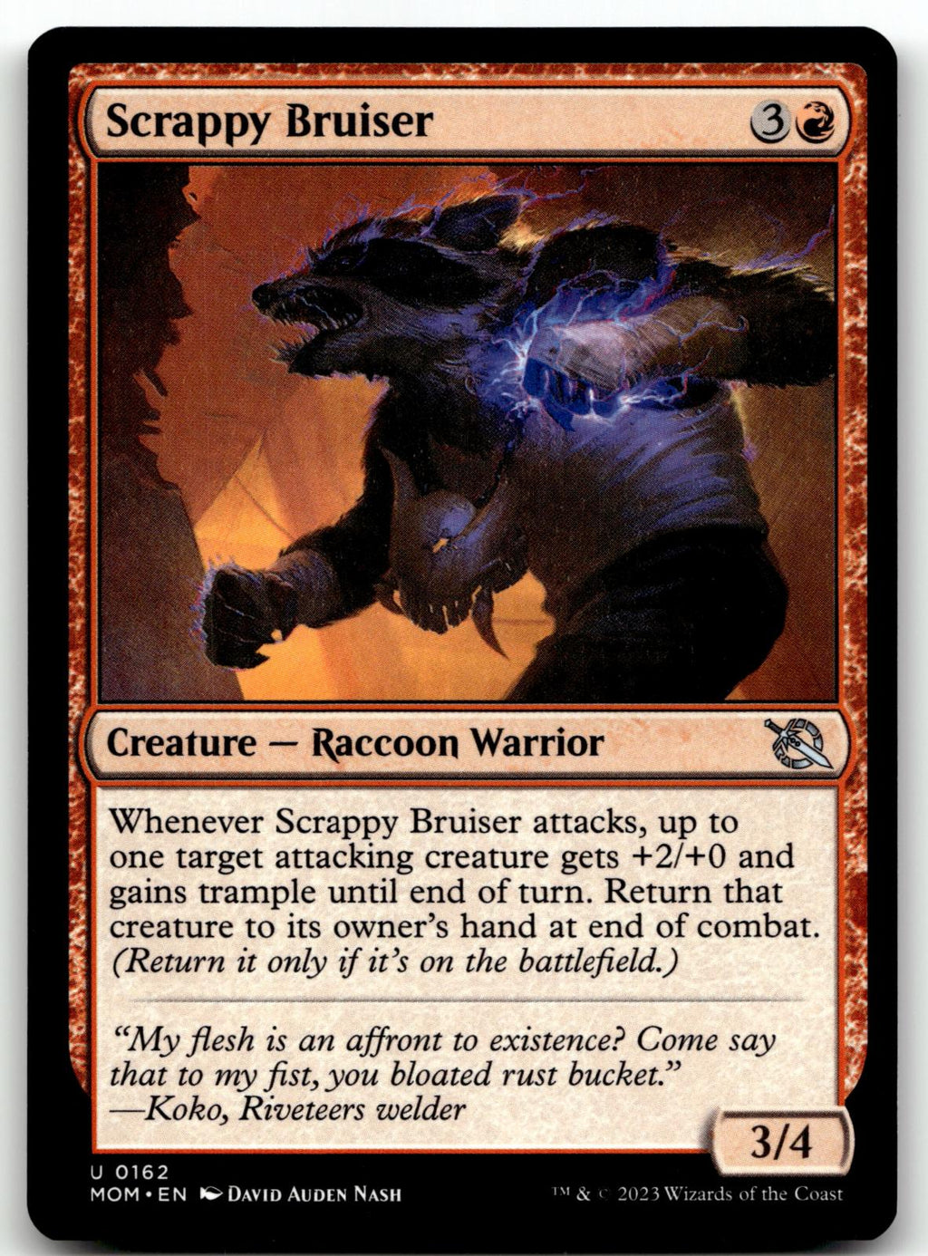 Scrappy Bruiser 162 Uncommon March of the Machine Magic: The Gathering Near Mint