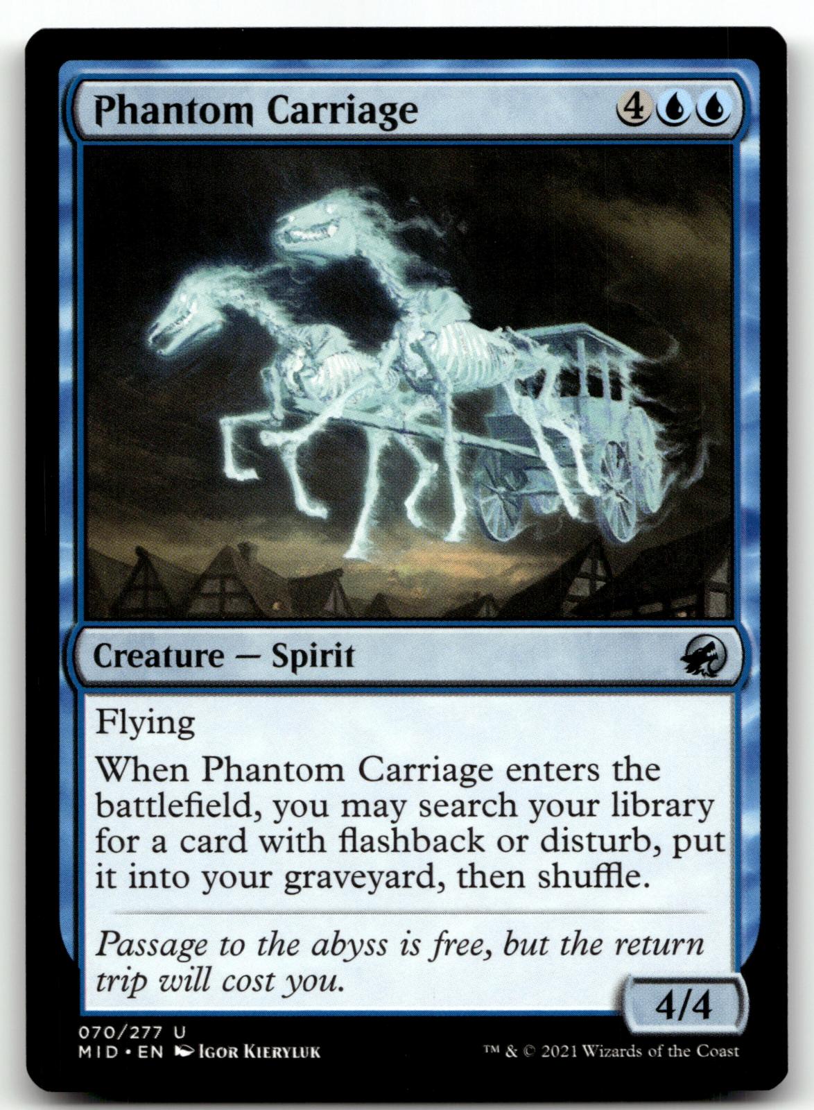 Phantom Carriage 70 Uncommon Innistrad: Midnight Hunt Magic: The Gathering NM