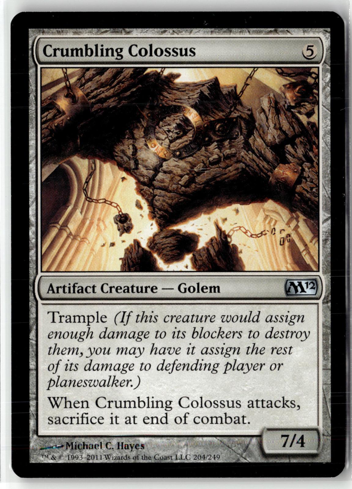 Crumbling Colossus 204 Uncommon Magic 2012 (M12) Magic: The Gathering Near Mint