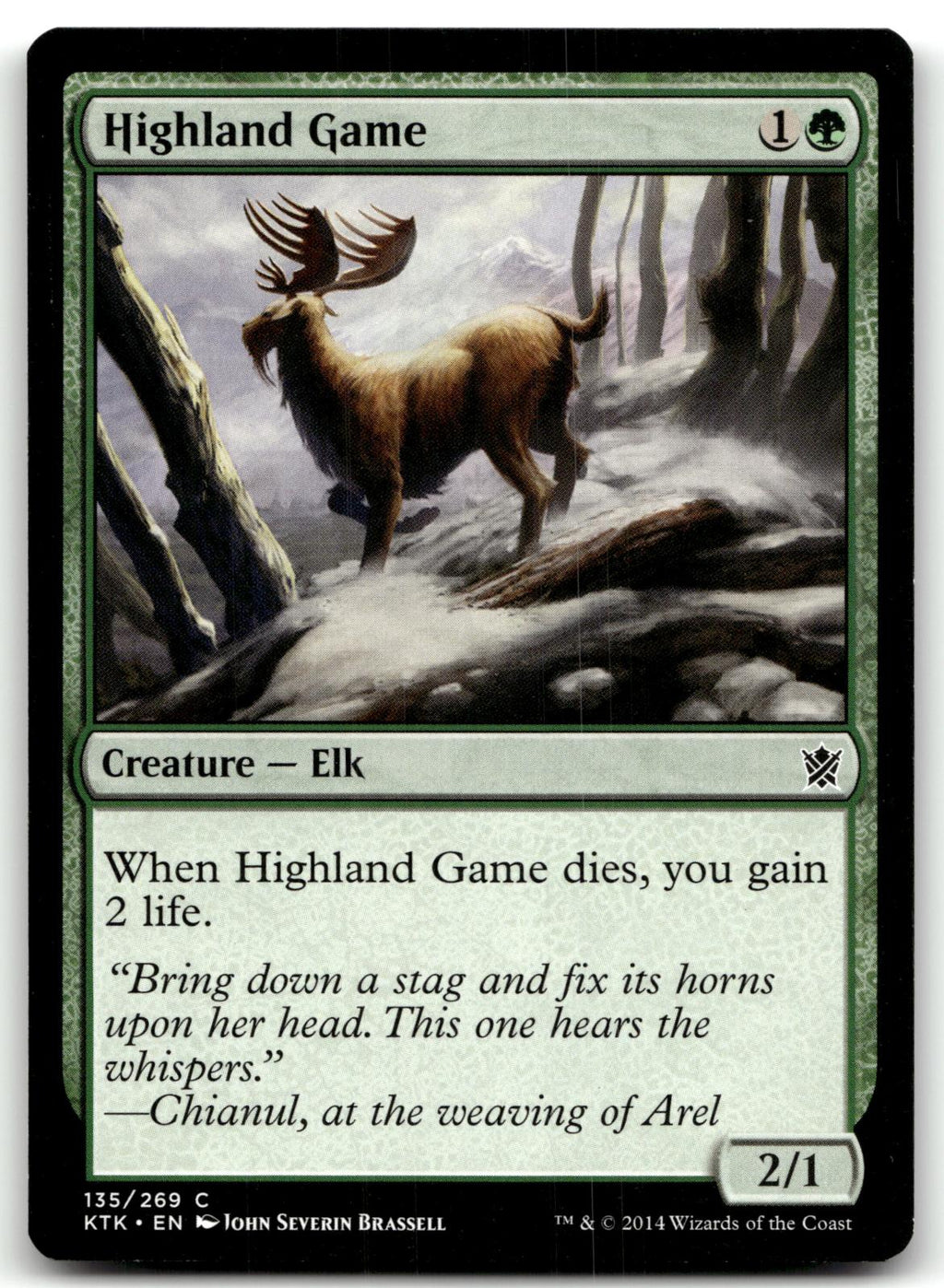 Highland Game 135 Common Khans of Tarkir Magic: The Gathering Near Mint