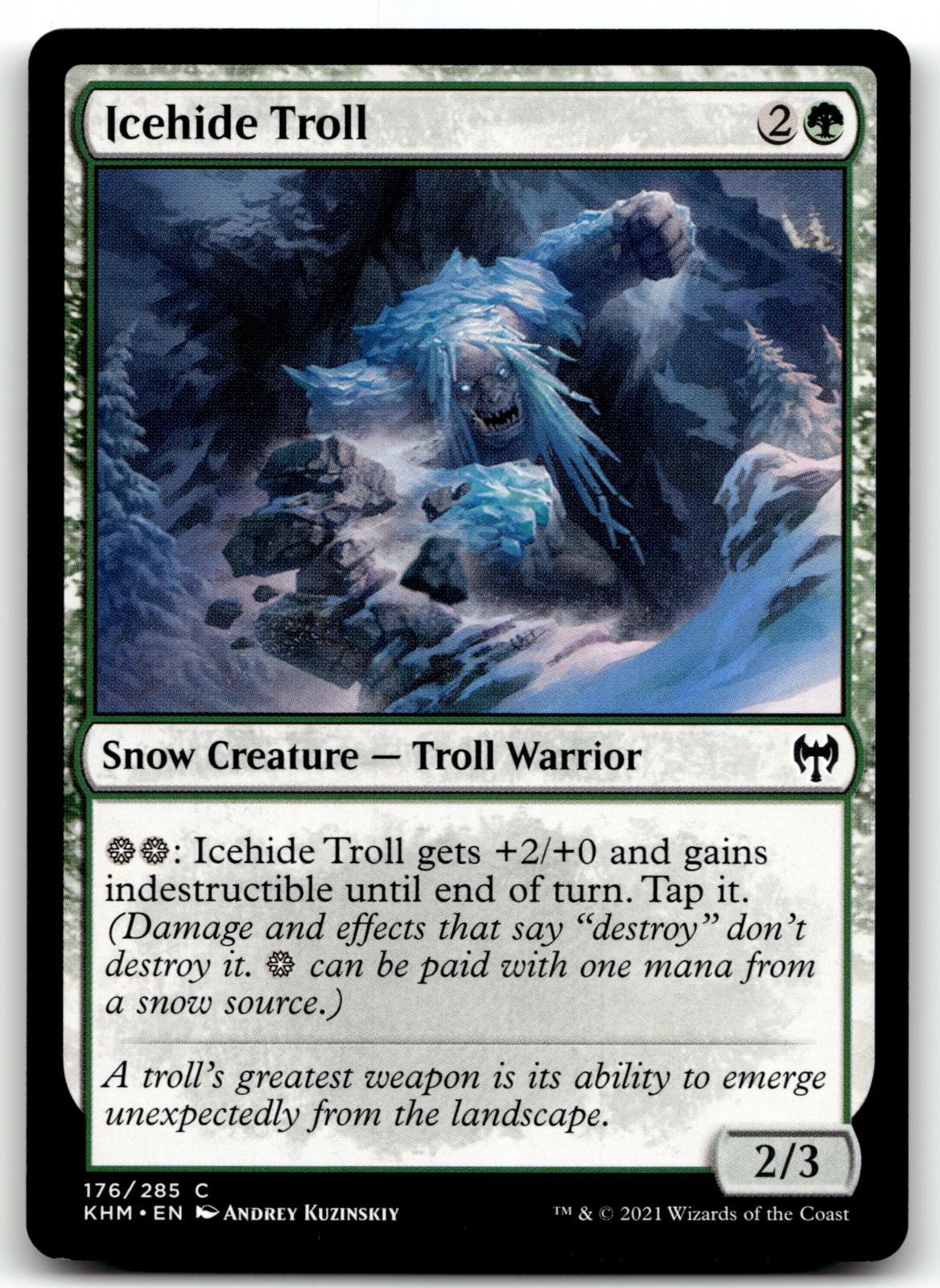 Icehide Troll 176 Common Kaldheim Magic: The Gathering Near Mint