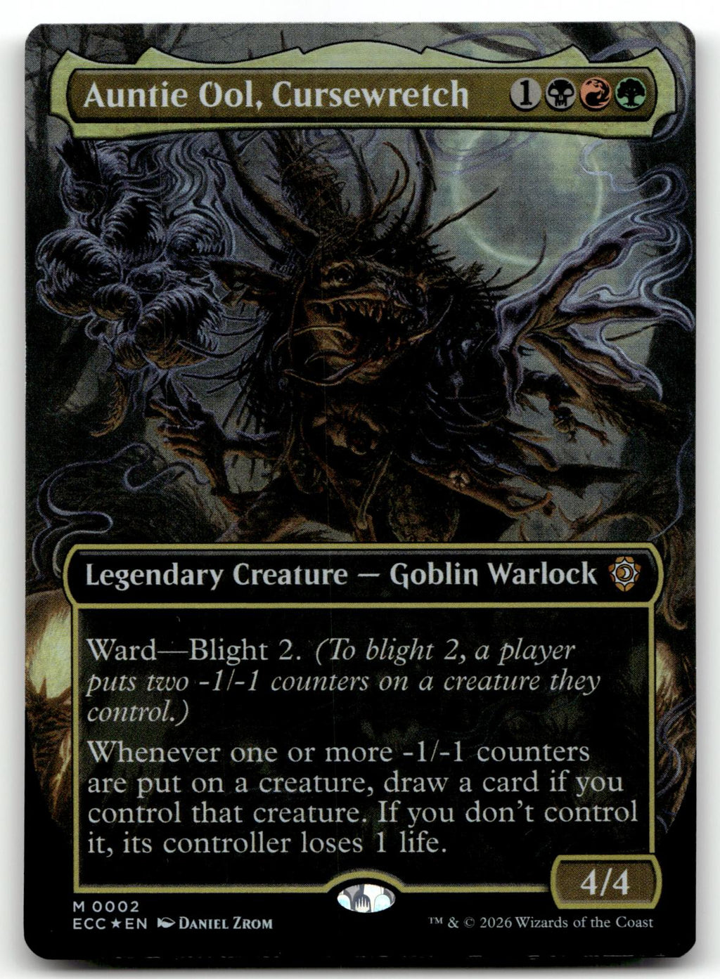 Auntie Ool, Cursewretch (Borderless) 2 Commander: Lorwyn Eclipsed Magic: The Gathering Foil NM