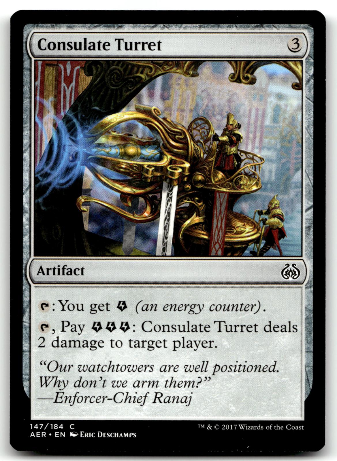 Consulate Turret 147 Common Aether Revolt Magic: The Gathering Near Mint