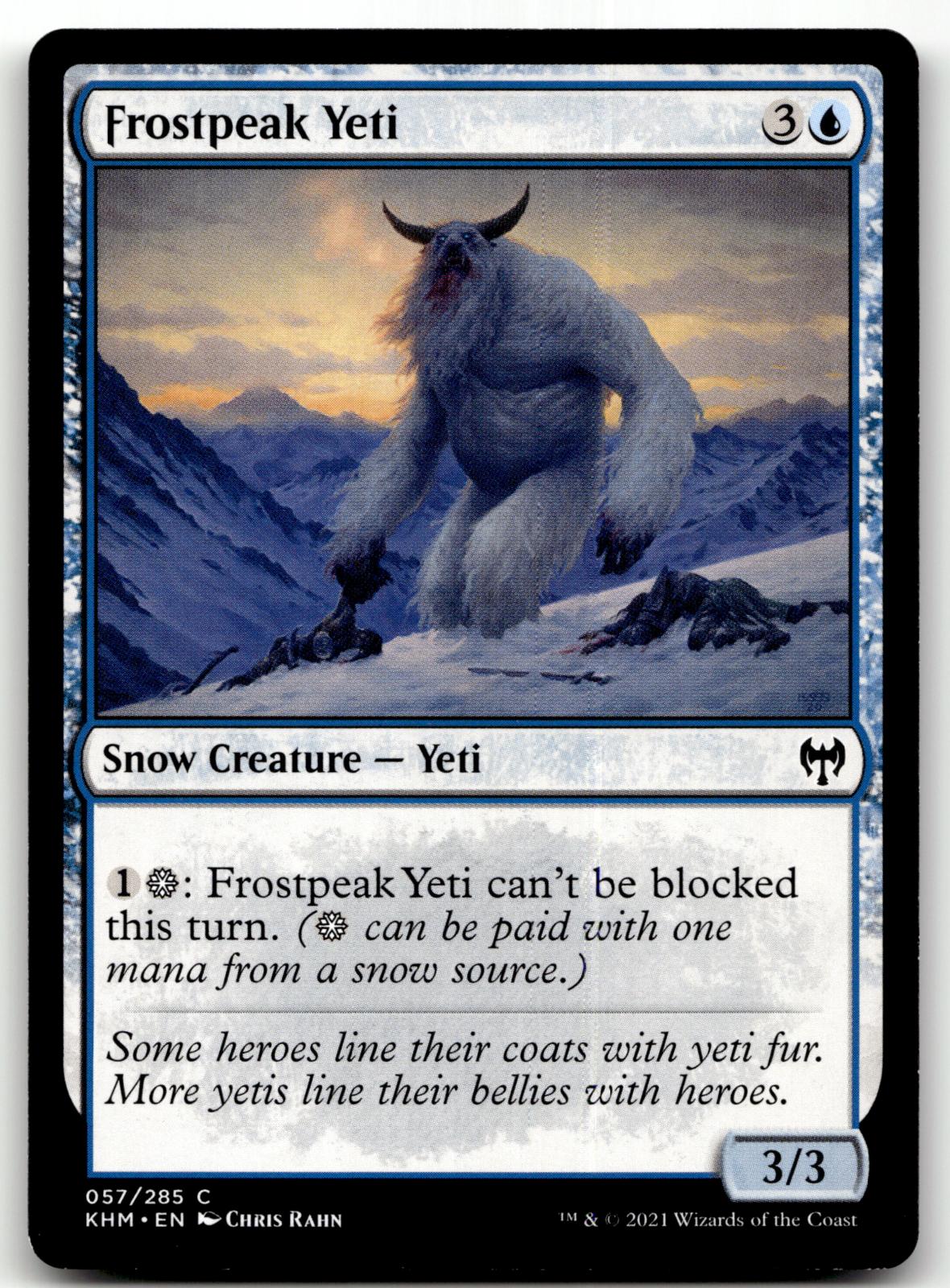 Frostpeak Yeti 57 Common Kaldheim Magic: The Gathering Near Mint
