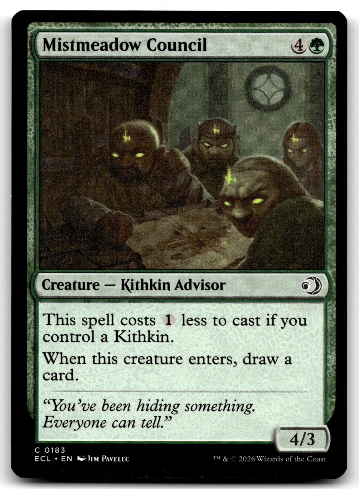 Mistmeadow Council 183 Common Lorwyn Eclipsed Magic: The Gathering Near Mint
