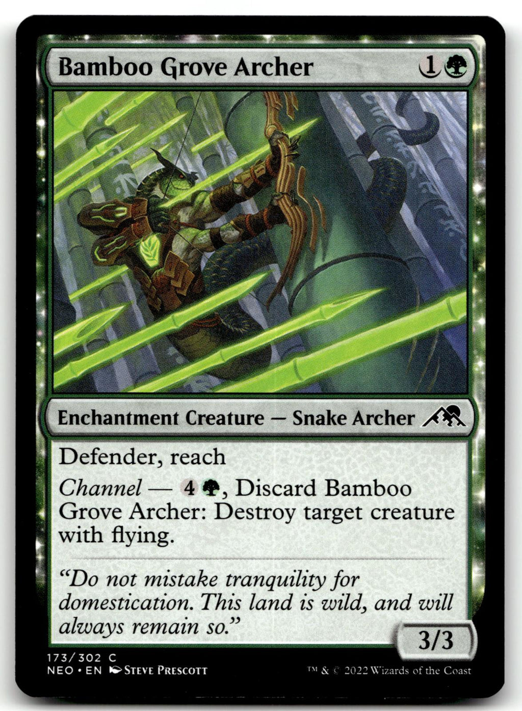 Bamboo Grove Archer 173 Common Kamigawa: Neon Dynasty Magic: The Gathering NM
