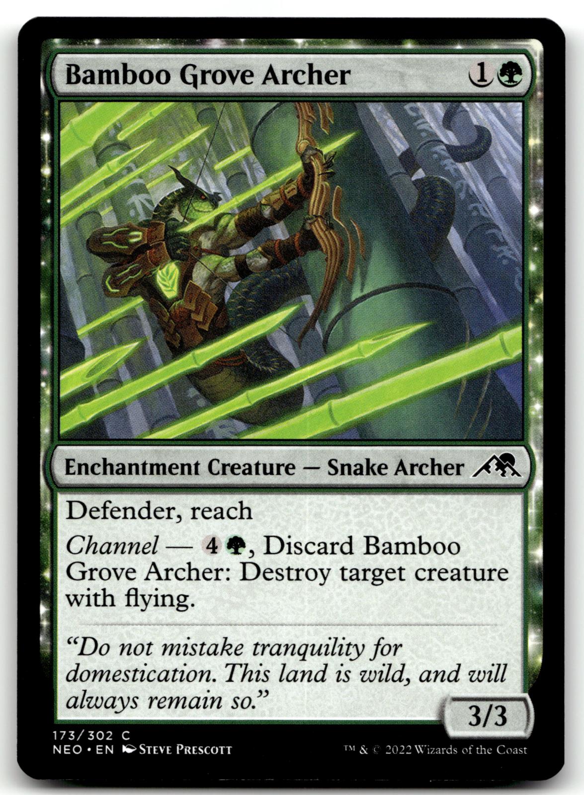 Bamboo Grove Archer 173 Common Kamigawa: Neon Dynasty Magic: The Gathering NM
