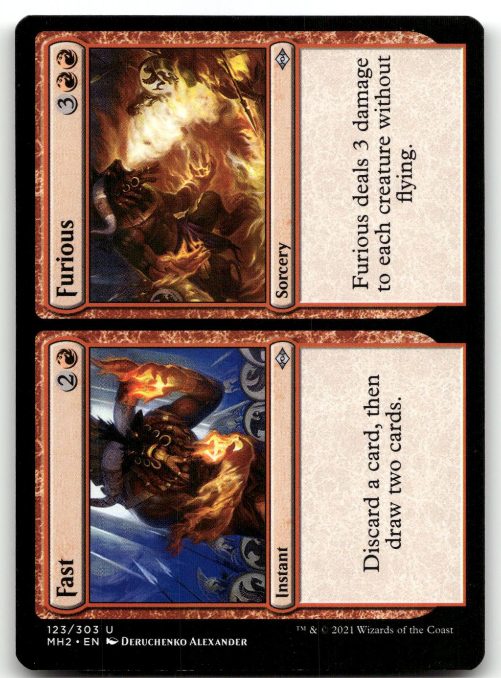 Fast // Furious 123 Uncommon Modern Horizons 2 Magic: The Gathering Near Mint