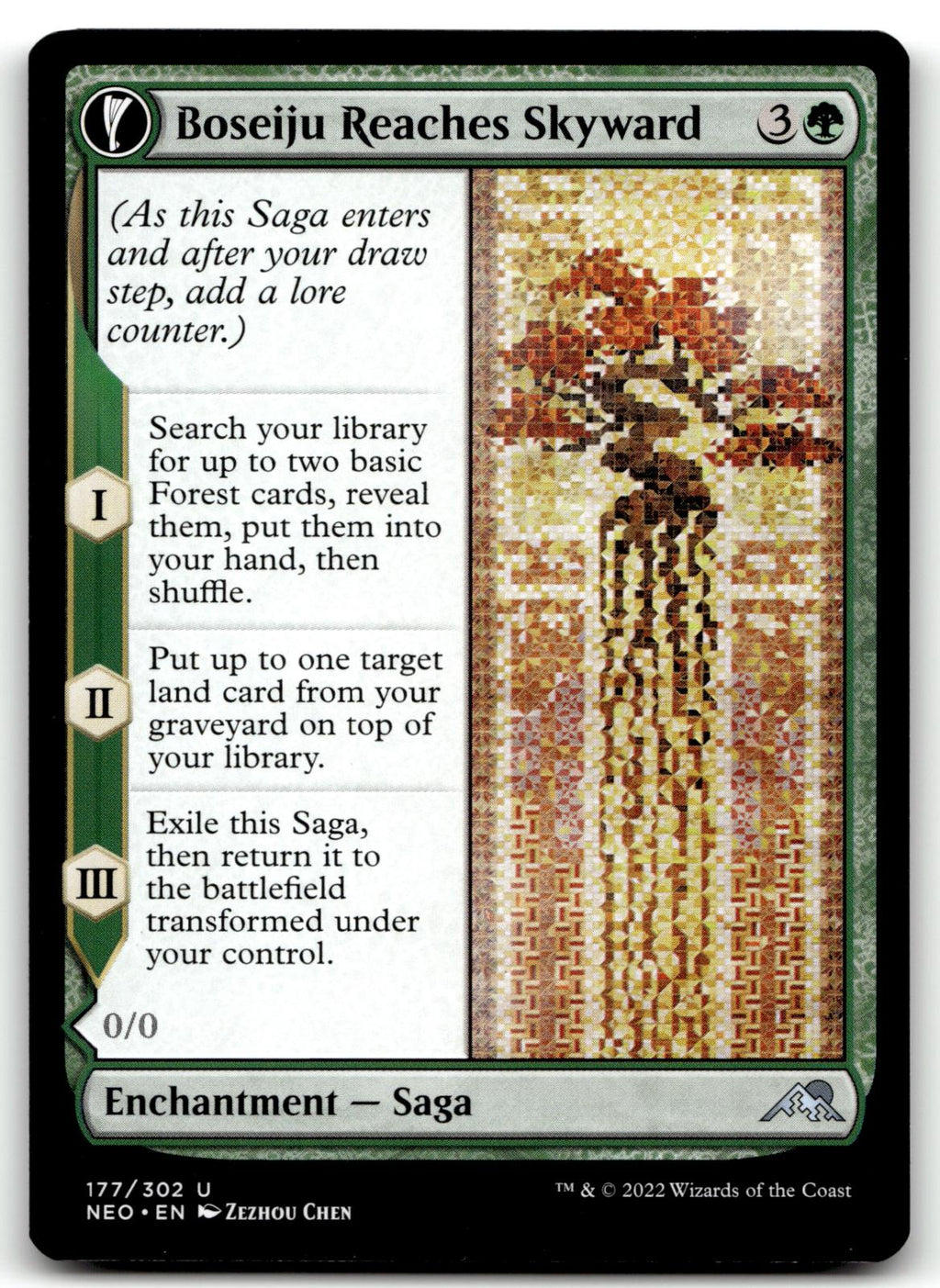 Boseiju Reaches Skyward 177 Kamigawa: Neon Dynasty Magic: The Gathering NM