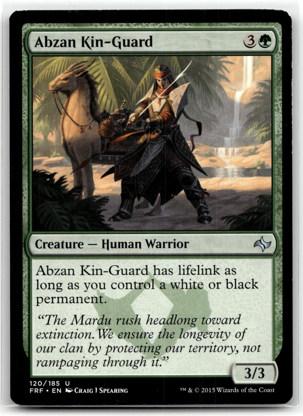 Abzan Kin-Guard 120 Uncommon Fate Reforged Magic: The Gathering Near Mint