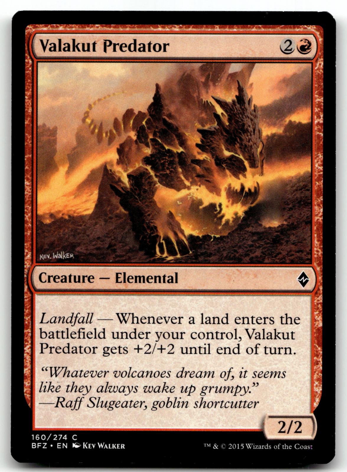 Valakut Predator 160 Common Battle for Zendikar Magic: The Gathering Near Mint