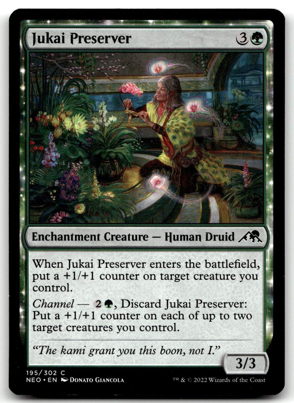 Jukai Preserver 195 Common Kamigawa: Neon Dynasty Magic: The Gathering Near Mint