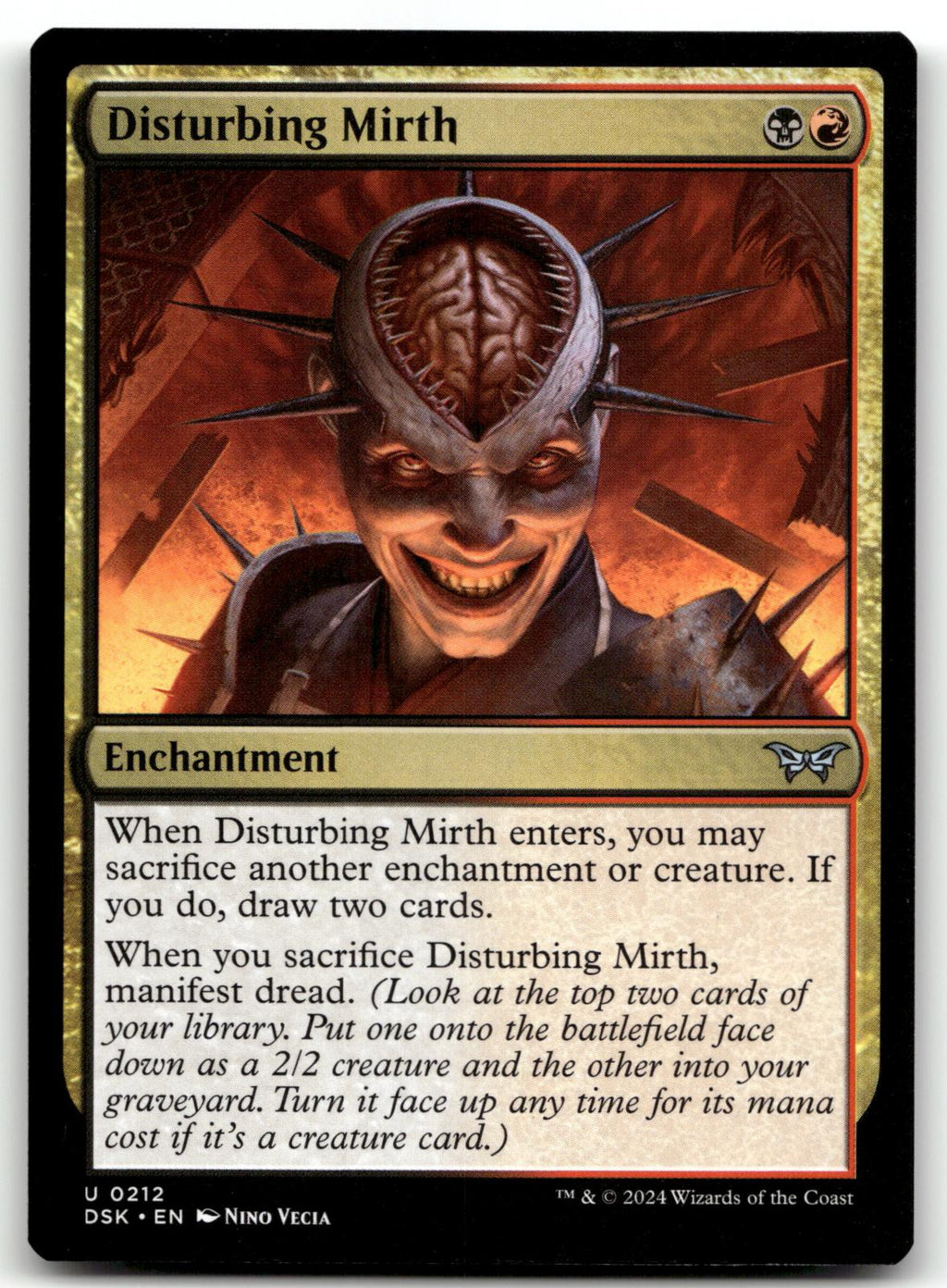 Disturbing Mirth 212 Uncommon Duskmourn: House of Horror Magic: The Gathering NM