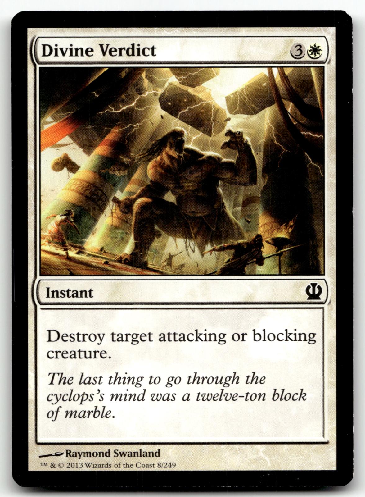 Divine Verdict 8 Common Theros Magic: The Gathering Near Mint