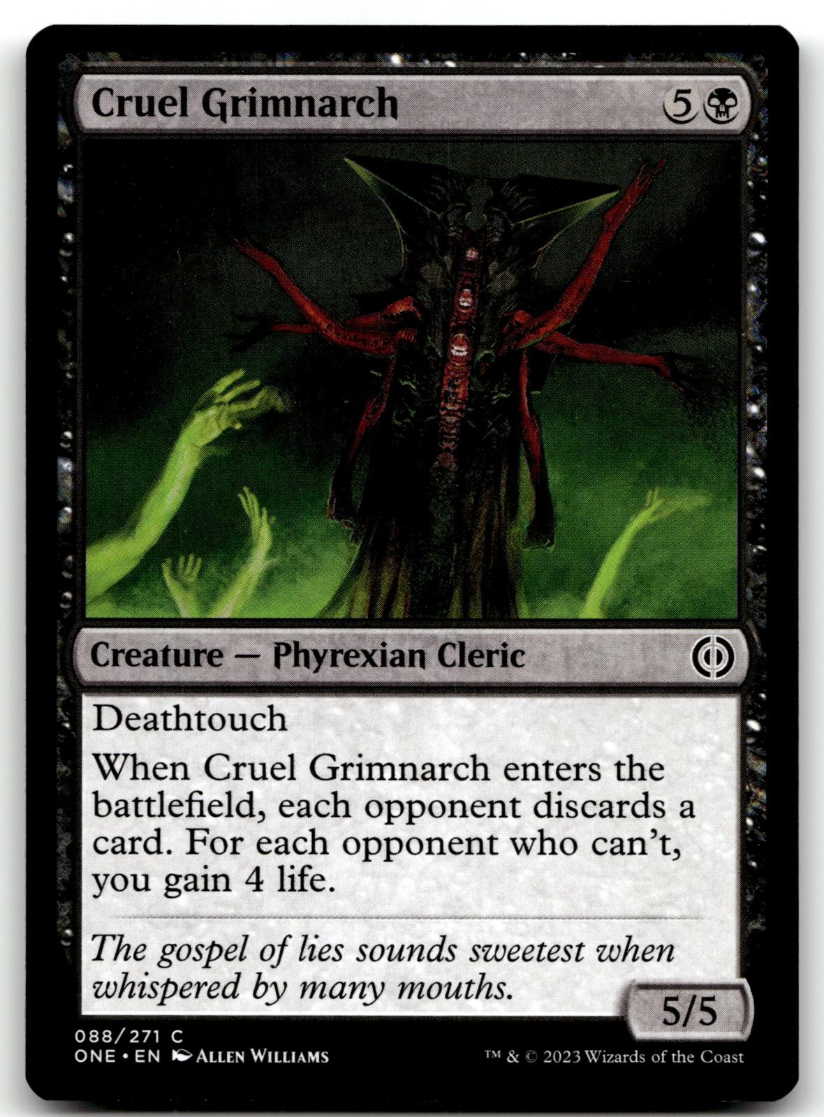 Cruel Grimnarch 88 Common Phyrexia: All Will Be One Magic: The Gathering NM