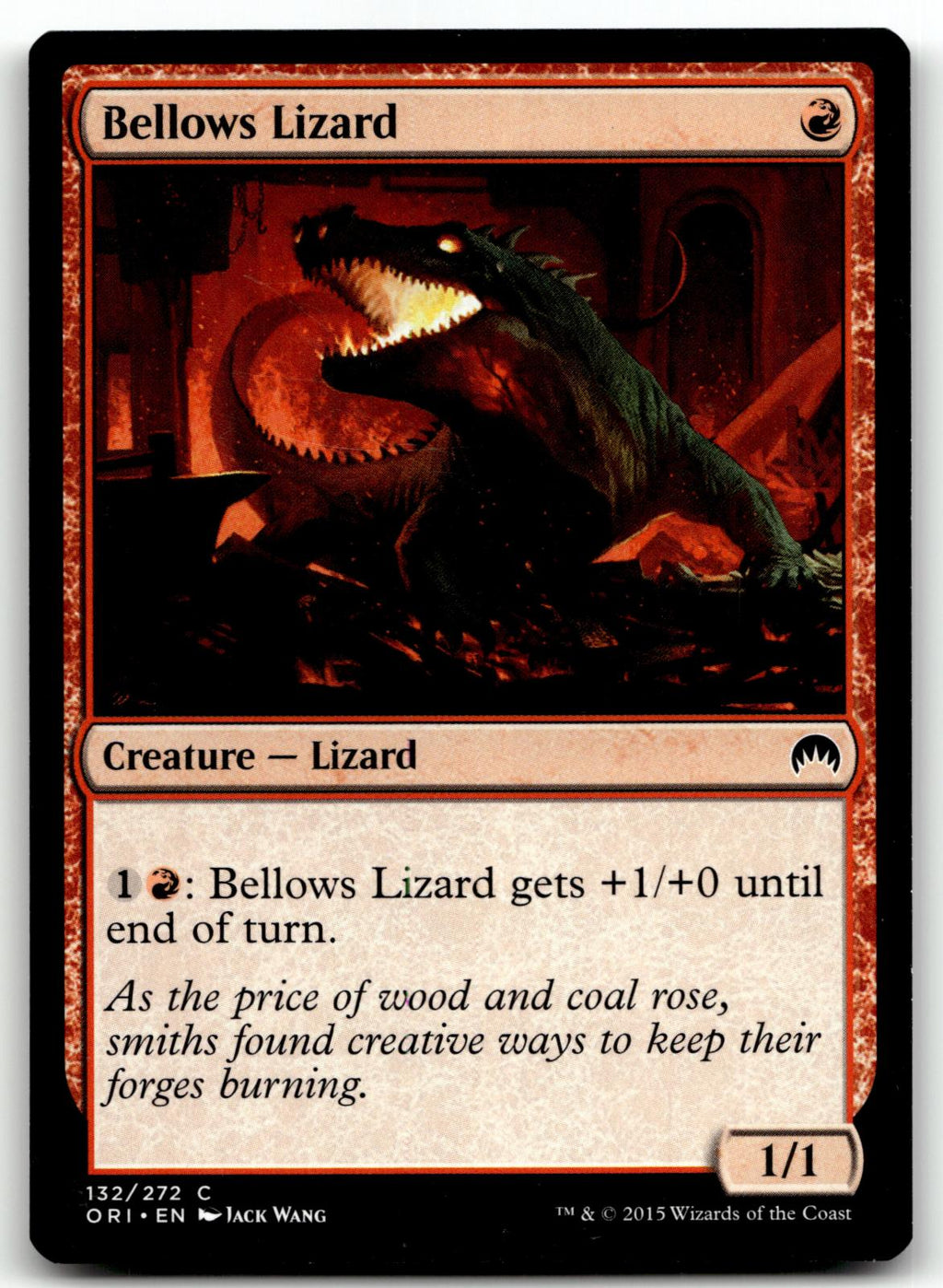 Bellows Lizard 132 Common Magic Origins Magic: The Gathering Near Mint
