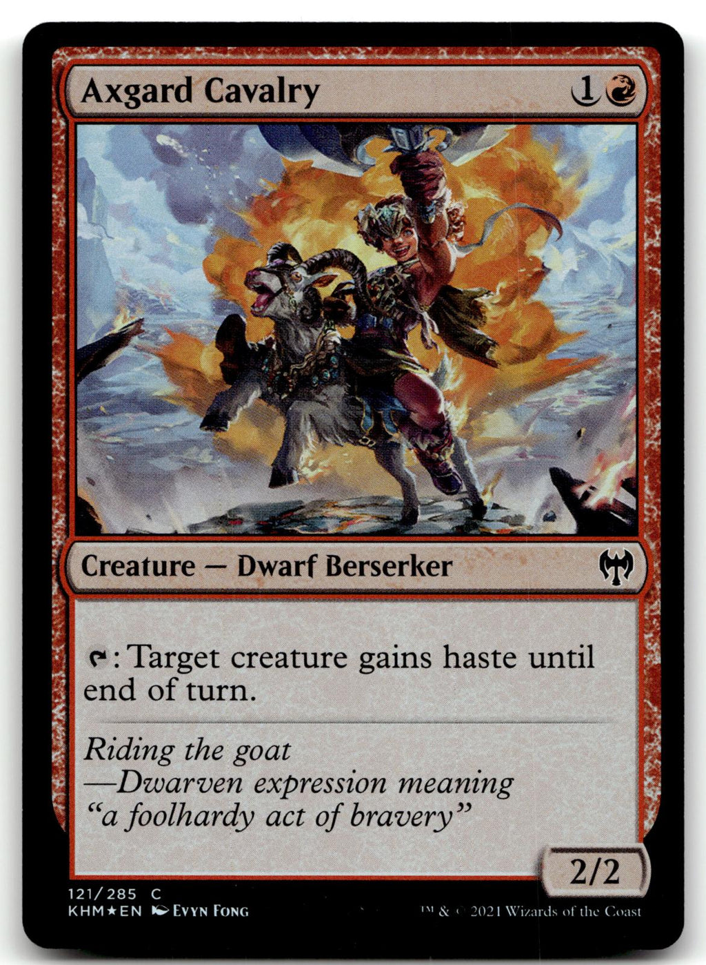 Axgard Cavalry 121 Common Kaldheim Magic: The Gathering Foil Near Mint