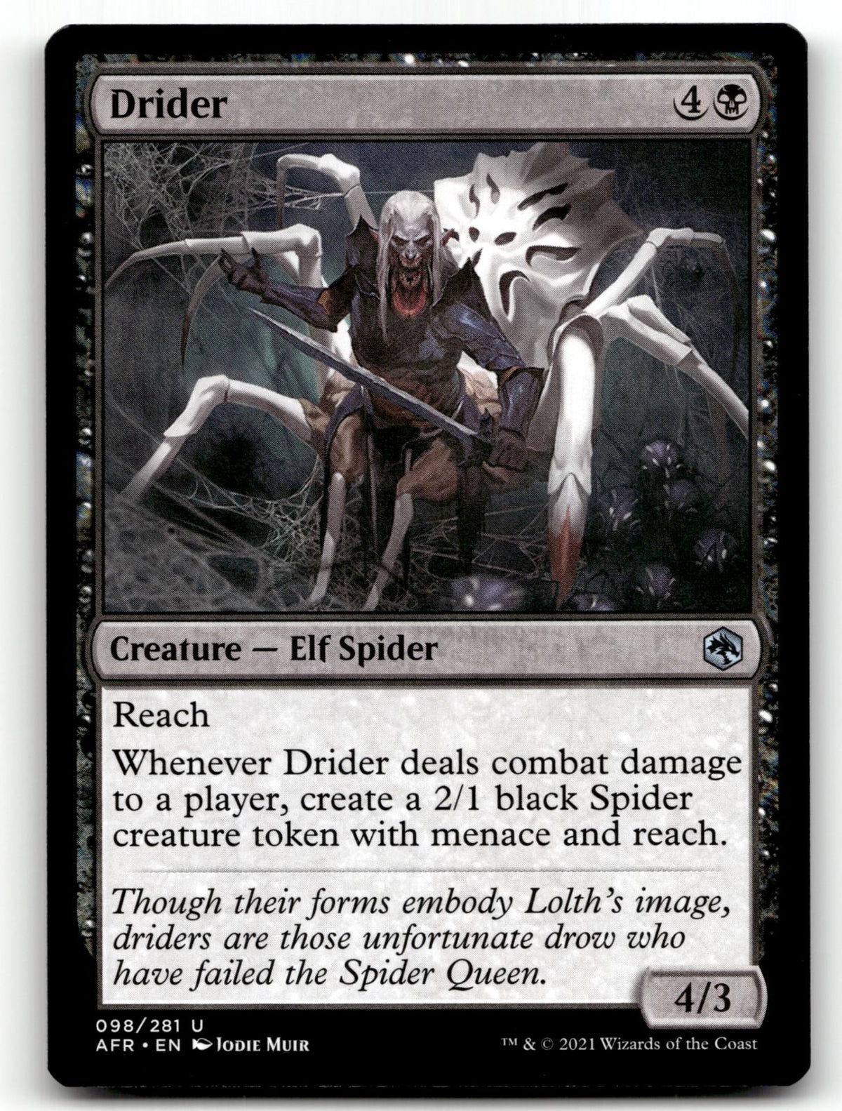 Drider 98 Uncommon Adventures in the Forgotten Realms Magic: The Gathering NM