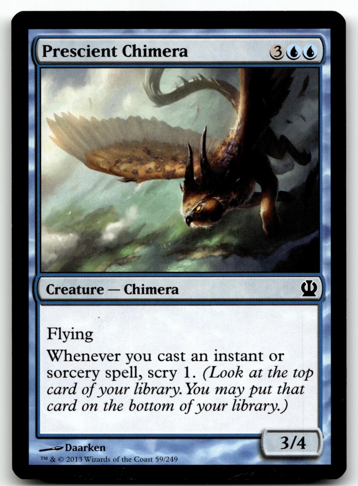 Prescient Chimera 59 Common Theros Magic: The Gathering Near Mint