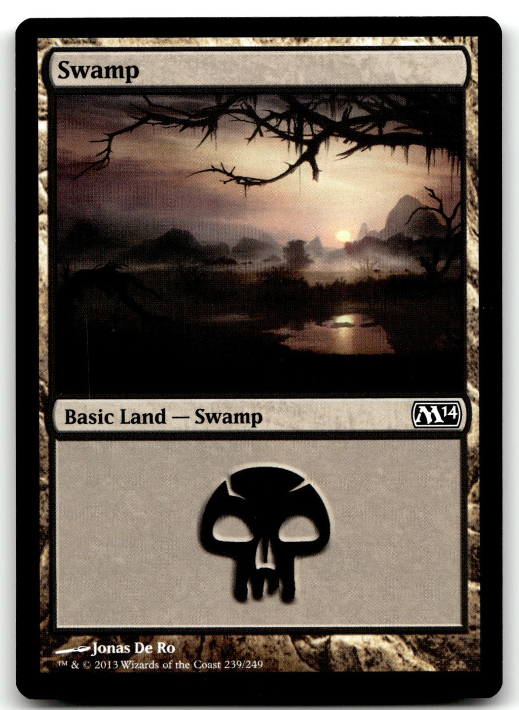 Swamp (239) 239 Land Magic 2014 (M14) Magic: The Gathering Near Mint