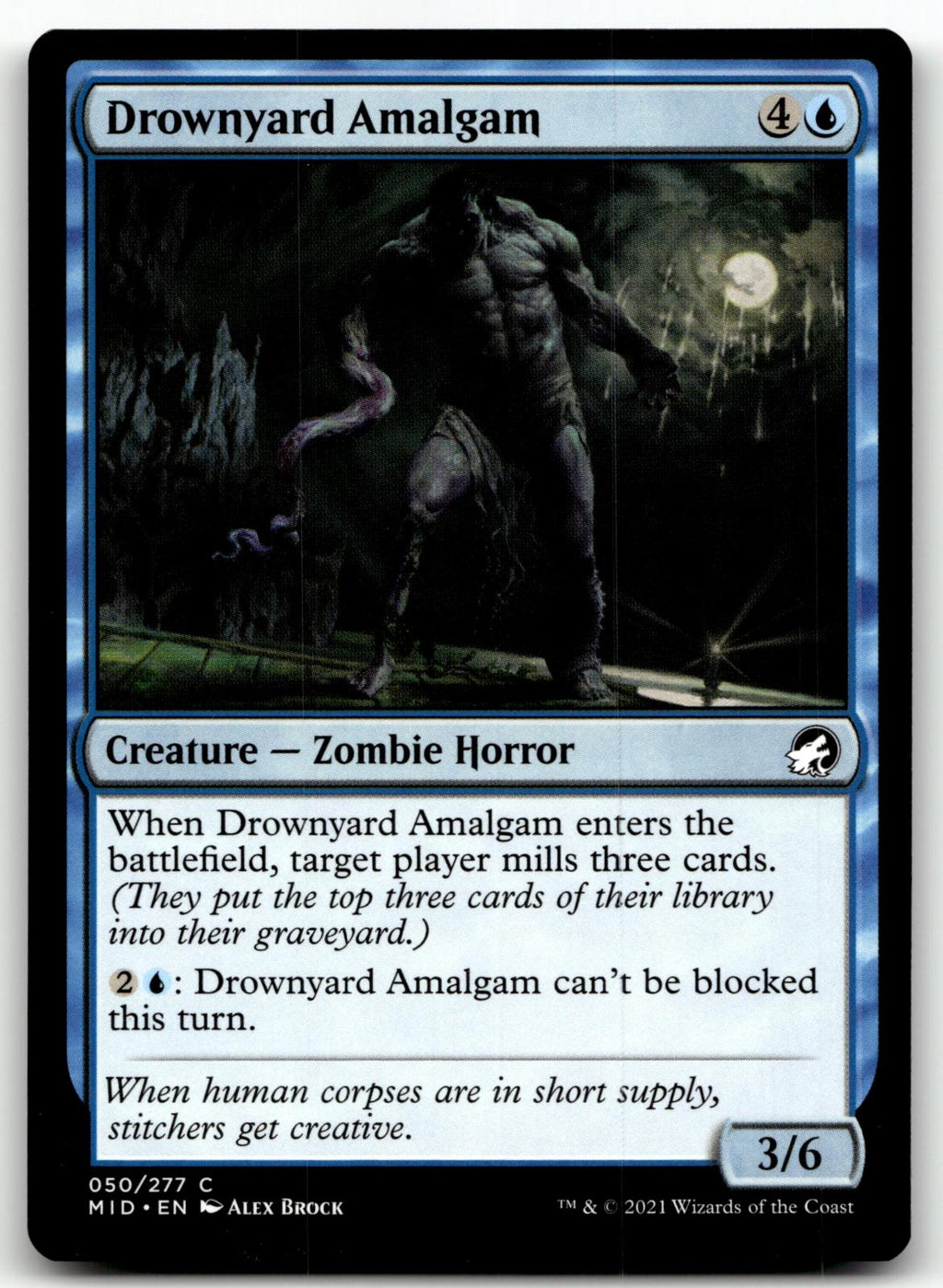 Drownyard Amalgam 50 Common Innistrad: Midnight Hunt Magic: The Gathering NM