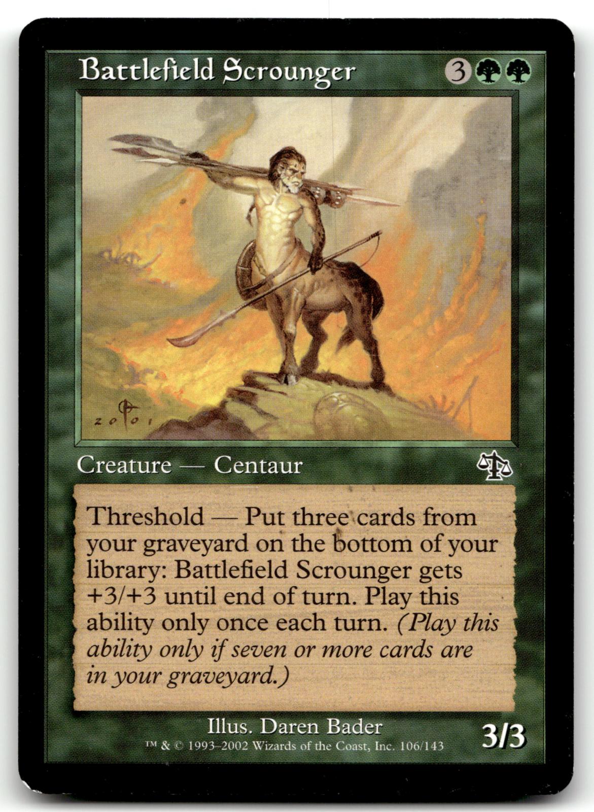 Battlefield Scrounger 106 Common Judgment Magic: The Gathering Near Mint