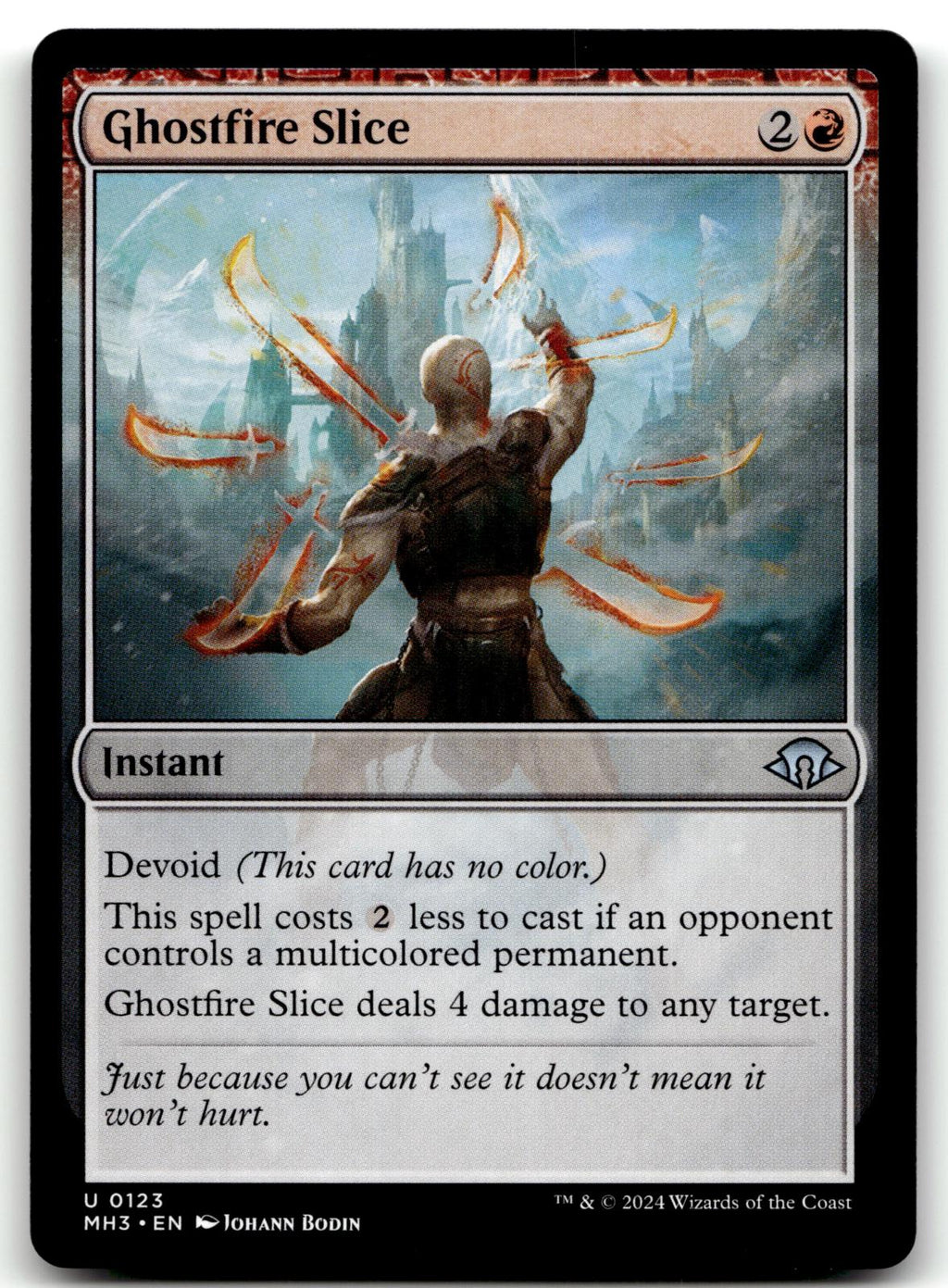 Ghostfire Slice 123 Uncommon Modern Horizons 3 Magic: The Gathering Near Mint