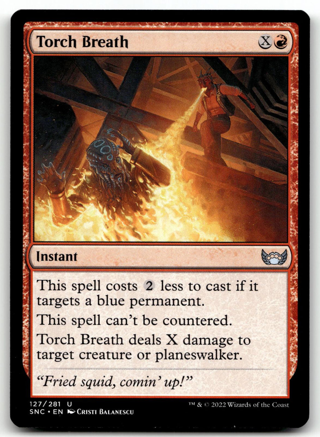 Torch Breath 127 Uncommon Streets of New Capenna Magic: The Gathering Near Mint